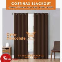 Par De Cortinas Blackout Termicas Nuevas Color Chocolate segunda mano   México 