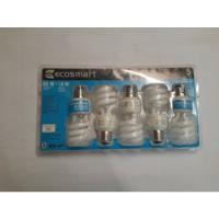 Set De 5 Focos Ahorradores Fluorescentes 14 Watts Ecosmart, usado segunda mano   México 