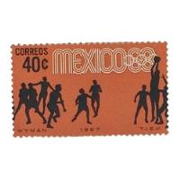 Timbre Postal De Correos Mex- Olimpiadas De Mexico 68 40.00c segunda mano   México 