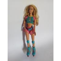 Barbie Patinadora Shorts Blusa Rubia Patines , usado segunda mano   México 