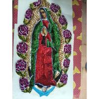 Virgen Guadalupe Parche Lentejuela 75 Cm Estandarte Detalle segunda mano   México 