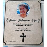 Placa Para Lapida 30×40 En Marmol,con Gabado Personalizado  segunda mano   México 