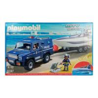 Playmobil 5187 Coche De Policías Y Lancha Coleccionable 2012 segunda mano   México 