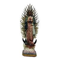 Escultura Virgen De Guadalupe Resina Resplandor Plástico segunda mano   México 