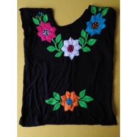 Blusa Dama Artesanía Mexicana Bordada Floral Gde, usado segunda mano   México 