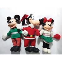 Peluches Mickey Mouse, Mimí, Goofy Navidad Macdon 1995 28 Cm, usado segunda mano   México 