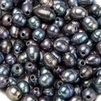 Collar 90 Perla Negra Cultivada Semiovalada Natural D Rio #2, usado segunda mano   México 