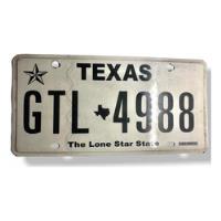 Placa Estadounidense Del Estado De Texas Gtl-4988 segunda mano   México 