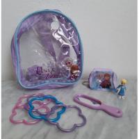 Usado, Mini Mochila De Plástico Elsa Y Anna Con Accesorios Frozen segunda mano   México 