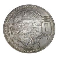 Moneda 50 Pesos Coyolxauhqui Año 1982 Circulada #1 segunda mano   México 