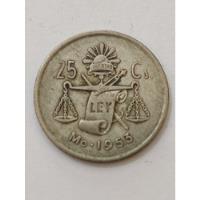 Moneda 25 Centavos Mexicanos 1953 Plata segunda mano   México 