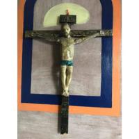 Cristo En La Cruz De Madera Antiguo segunda mano   México 
