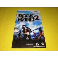 Manual Original Rock Band 2 Nintendo Wii  segunda mano   México 