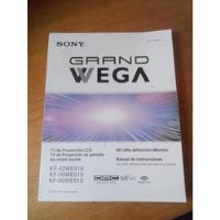 Manual De Instrucciones Sony Grand Wega Tv segunda mano   México 
