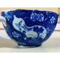 Taza Oriental Porcelana Azul Paisaje China Vintage Retro segunda mano   México 