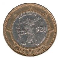 Moneda 20 Pesos Conmemorativa Colección Fuego Nuevo Año 2000 segunda mano   México 