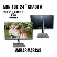 Monitor De 24'' Grado A Con Base, Dell,lenovo,hp Etc segunda mano   México 