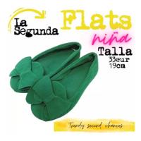 Flats Zapatos Gamuza Niña Moño Verde. La Segunda Bazar segunda mano   México 