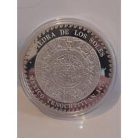 Moneda Plata 5 Onzas Troy Piedra De Los Soles segunda mano   México 
