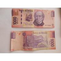 Usado, Billete De 1000 Pesos Mexicanos Hidalgo Rosa Varias Series  segunda mano   México 