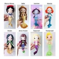 8 Patrones Princesas Sirenas Disney Crochet segunda mano   México 