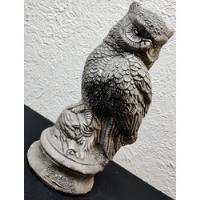 Usado, Estatua De Búho Gris Figura Decorativa 26cm Yeso segunda mano   México 