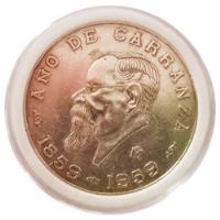 Moneda Plata Ley .720 Cinco Pesos 1959 En Cápsula Carranza segunda mano   México 