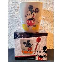 Taza Mickey Mouse Con Cucharita Cerámica Disney Original  segunda mano   México 