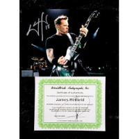 James Hetfield Metallica Autógrafo En Foto De 5x7, usado segunda mano   México 