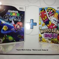 Super Mario Galaxy Y Wario Land Shake De Wii Caja Instructiv, usado segunda mano   México 