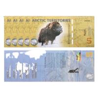 1 Billete Fantasía Ártico Polar 5 Dollar Polimero Colección segunda mano   México 