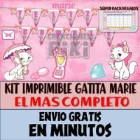 Kit Imprimible Candy Bar Gatita Marie + Super Pack Regalos segunda mano   México 