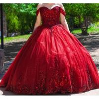 Vestido De Quinceaños Color Sangria Para Quinceañera Xv Años, usado segunda mano   México 