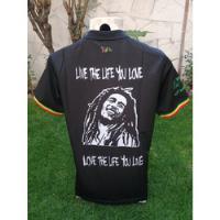Jersey Bob Marley Rasta Reggae Negra Talla L segunda mano   México 