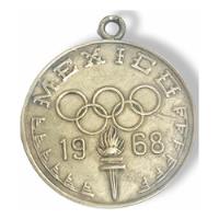 Medalla Olimpiadas México 1968 De Plata Calendario Azteca, usado segunda mano   México 