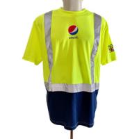 Playera Pepsi Uniforme Trabajo Reflejante Fosforescente, usado segunda mano   México 