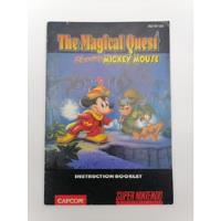 The Magic Quest Mickey Mouse Super Nintendo Manual Instruc segunda mano   México 