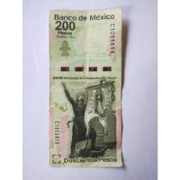 Billete 200 Pesos 2010 Bicentenario De Independencia México  segunda mano   México 