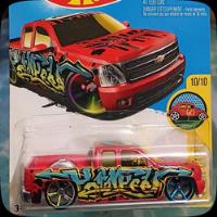 Hotwheels Chevy Silverado Hw Art Cars 200/250 10/10 Rojo, usado segunda mano   México 