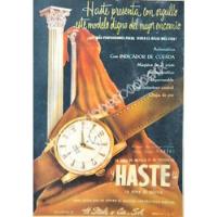 Cartel Relojes Haste 1949 Importadora H. Steele & Cia 49 segunda mano   México 