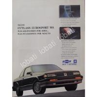 Cartel Vintage Autos Chevrolet Cutlass Eurosport 1989 /919 segunda mano   México 
