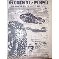 Cartel Retro Llantas General Popo 1947 /48 segunda mano   México 