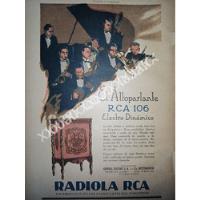 Cartel Retro Radios Radiola Rca 106 1930 /187 segunda mano   México 