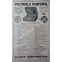Cartel Vintage Gramofono Victrola Victor Portatil 1920s /71 segunda mano   México 