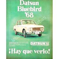 Cartel Vintage Autos Pickup Nissan Datsun Bluebird 1968 /807 segunda mano   México 