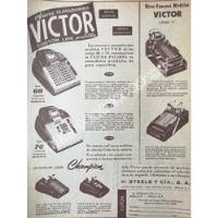 Cartel Maquinas Sumadoras Victor 1951 H. Steele Y Cia. 12 segunda mano   México 