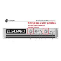  Acc Para Perilla Amplificador Crown Macrotech Vol 2402 3600 segunda mano   México 