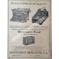 Cartel De Maquinas De Escribir Y Sumadoras. Monterrey Mercan segunda mano   México 