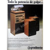 Cartel Vintage Equipo De Audio Gradiente System 10 1982/195 segunda mano   México 