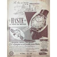 Cartel Retro Relojes Haste 1953 Almacenes H. Steele & Cia 59 segunda mano   México 